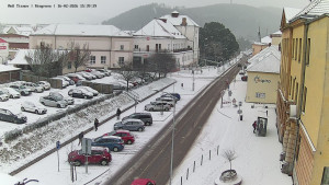 Město Tišnov - Riegerova ulice - 16.2.2026 v 15:45 Město Tišnov - Riegerova ulice - 16.2.2026 v 15:45