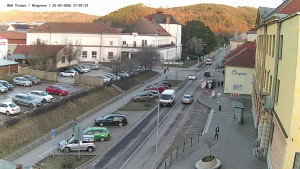 Město Tišnov - Riegerova ulice - 25.2.2026 v 17:15 Město Tišnov - Riegerova ulice - 25.2.2026 v 17:15