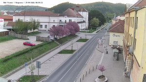 Město Tišnov - Riegerova ulice - 19.4.2026 v 08:15 Město Tišnov - Riegerova ulice - 19.4.2026 v 08:15