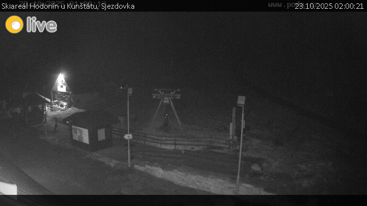 Skiareál Hodonín u Kunštátu - Sjezdovka - 23.10.2025 v 02:00 Skiareál Hodonín u Kunštátu - Sjezdovka - 23.10.2025 v 02:00