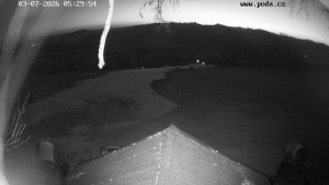 Skiareál Hodonín u Kunštátu - Sjezdovka, panorama východ - 7.3.2026 v 05:30 Skiareál Hodonín u Kunštátu - Sjezdovka, panorama východ - 7.3.2026 v 05:30