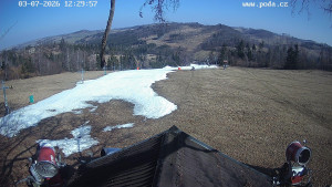 Skiareál Hodonín u Kunštátu - Sjezdovka, panorama východ - 7.3.2026 v 12:30 Skiareál Hodonín u Kunštátu - Sjezdovka, panorama východ - 7.3.2026 v 12:30