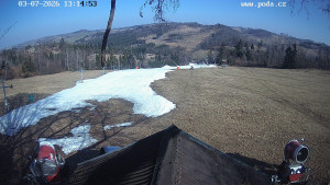 Skiareál Hodonín u Kunštátu - Sjezdovka, panorama východ - 7.3.2026 v 13:15 Skiareál Hodonín u Kunštátu - Sjezdovka, panorama východ - 7.3.2026 v 13:15