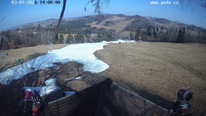Skiareál Hodonín u Kunštátu - Sjezdovka, panorama východ - 7.3.2026 v 14:00 Skiareál Hodonín u Kunštátu - Sjezdovka, panorama východ - 7.3.2026 v 14:00