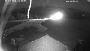 Skiareál Hodonín u Kunštátu - Sjezdovka, panorama východ - 7.3.2026 v 18:30 Skiareál Hodonín u Kunštátu - Sjezdovka, panorama východ - 7.3.2026 v 18:30