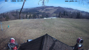 Skiareál Hodonín u Kunštátu - Sjezdovka, panorama východ - 20.3.2026 v 11:30 Skiareál Hodonín u Kunštátu - Sjezdovka, panorama východ - 20.3.2026 v 11:30