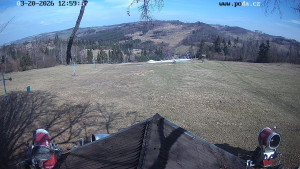 Skiareál Hodonín u Kunštátu - Sjezdovka, panorama východ - 20.3.2026 v 13:00 Skiareál Hodonín u Kunštátu - Sjezdovka, panorama východ - 20.3.2026 v 13:00
