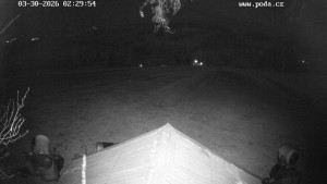 Skiareál Hodonín u Kunštátu - Sjezdovka, panorama východ - 30.3.2026 v 03:30 Skiareál Hodonín u Kunštátu - Sjezdovka, panorama východ - 30.3.2026 v 03:30