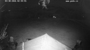 Skiareál Hodonín u Kunštátu - Sjezdovka, panorama východ - 30.3.2026 v 03:45 Skiareál Hodonín u Kunštátu - Sjezdovka, panorama východ - 30.3.2026 v 03:45