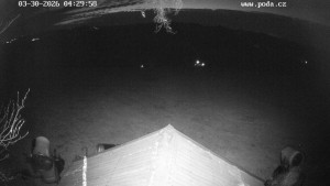 Skiareál Hodonín u Kunštátu - Sjezdovka, panorama východ - 30.3.2026 v 05:30 Skiareál Hodonín u Kunštátu - Sjezdovka, panorama východ - 30.3.2026 v 05:30