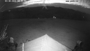 Skiareál Hodonín u Kunštátu - Sjezdovka, panorama východ - 30.3.2026 v 05:45 Skiareál Hodonín u Kunštátu - Sjezdovka, panorama východ - 30.3.2026 v 05:45