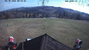 Skiareál Hodonín u Kunštátu - Sjezdovka, panorama východ - 30.3.2026 v 10:00 Skiareál Hodonín u Kunštátu - Sjezdovka, panorama východ - 30.3.2026 v 10:00