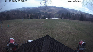 Skiareál Hodonín u Kunštátu - Sjezdovka, panorama východ - 30.3.2026 v 11:00 Skiareál Hodonín u Kunštátu - Sjezdovka, panorama východ - 30.3.2026 v 11:00