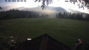 Skiareál Hodonín u Kunštátu - Sjezdovka, panorama východ - 8.5.2026 v 06:45 Skiareál Hodonín u Kunštátu - Sjezdovka, panorama východ - 8.5.2026 v 06:45