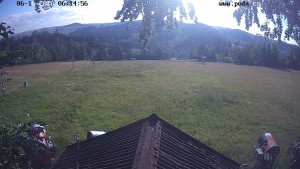 Skiareál Hodonín u Kunštátu - Sjezdovka, panorama východ - 16.6.2026 v 07:15 Skiareál Hodonín u Kunštátu - Sjezdovka, panorama východ - 16.6.2026 v 07:15
