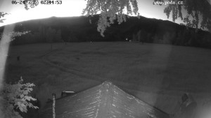 Skiareál Hodonín u Kunštátu - Sjezdovka, panorama východ - 24.6.2026 v 03:45 Skiareál Hodonín u Kunštátu - Sjezdovka, panorama východ - 24.6.2026 v 03:45