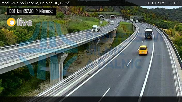 Prackovice nad Labem - Dálnice D8, Lovoš - 16.10.2025 v 13:31 Prackovice nad Labem - Dálnice D8, Lovoš - 16.10.2025 v 13:31