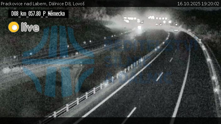 Prackovice nad Labem - Dálnice D8, Lovoš - 16.10.2025 v 19:20 Prackovice nad Labem - Dálnice D8, Lovoš - 16.10.2025 v 19:20