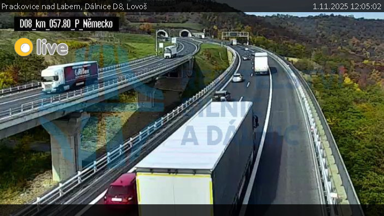 Prackovice nad Labem - Dálnice D8, Lovoš - 1.11.2025 v 12:05 Prackovice nad Labem - Dálnice D8, Lovoš - 1.11.2025 v 12:05