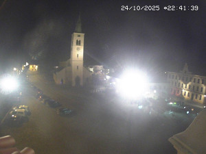 Město Kašperské Hory - Náměstí, koste sv. Markéty - 24.10.2025 v 22:45 Město Kašperské Hory - Náměstí, koste sv. Markéty - 24.10.2025 v 22:45