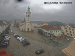 Náměstí, koste sv. Markéty