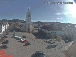 Náměstí, koste sv. Markéty