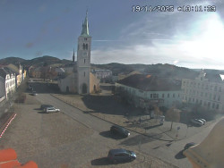 Náměstí, koste sv. Markéty