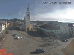 Náměstí, koste sv. Markéty