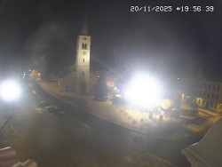 Náměstí, koste sv. Markéty