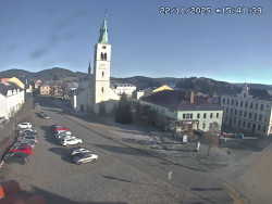 Náměstí, koste sv. Markéty