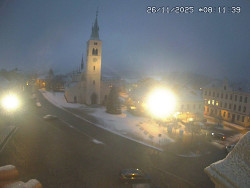 Náměstí, koste sv. Markéty