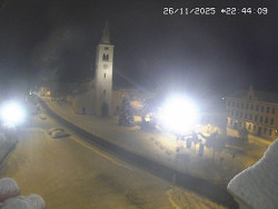 Náměstí, koste sv. Markéty