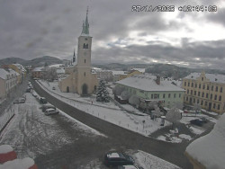 Náměstí, koste sv. Markéty