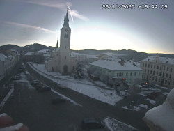 Náměstí, koste sv. Markéty