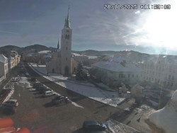 Náměstí, koste sv. Markéty