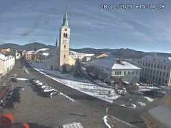 Náměstí, koste sv. Markéty