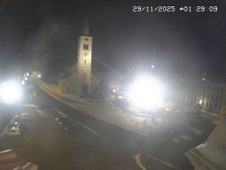 Náměstí, koste sv. Markéty