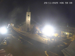 Náměstí, koste sv. Markéty