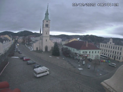 Náměstí, koste sv. Markéty