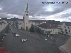 Náměstí, koste sv. Markéty