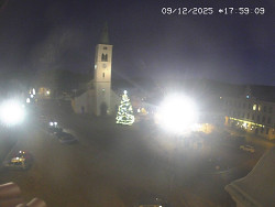 Náměstí, koste sv. Markéty