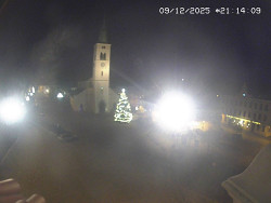 Náměstí, koste sv. Markéty