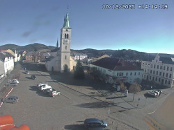 Náměstí, koste sv. Markéty