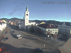 Náměstí, koste sv. Markéty