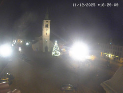 Náměstí, koste sv. Markéty