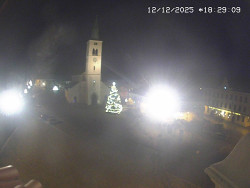 Náměstí, koste sv. Markéty