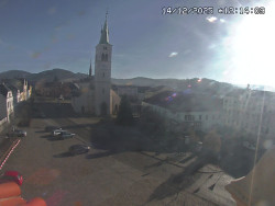 Náměstí, koste sv. Markéty