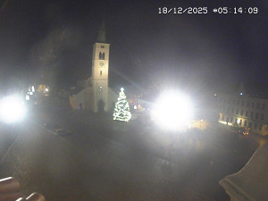 Město Kašperské Hory - Náměstí, koste sv. Markéty - 18.12.2025 v 04:15 Město Kašperské Hory - Náměstí, koste sv. Markéty - 18.12.2025 v 04:15