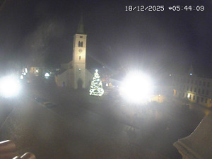 Město Kašperské Hory - Náměstí, koste sv. Markéty - 18.12.2025 v 04:45 Město Kašperské Hory - Náměstí, koste sv. Markéty - 18.12.2025 v 04:45