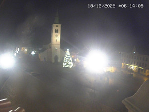 Město Kašperské Hory - Náměstí, koste sv. Markéty - 18.12.2025 v 05:15 Město Kašperské Hory - Náměstí, koste sv. Markéty - 18.12.2025 v 05:15